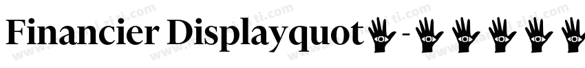 Financier Displayquot;字体转换